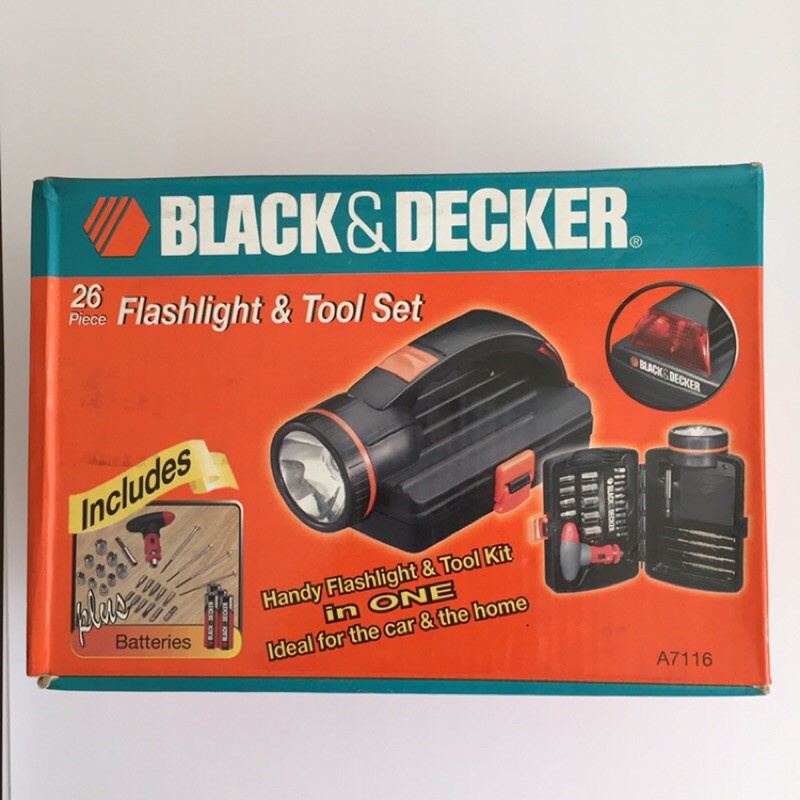 Jual Black & Decker Flashlight & Tool Set 26 pcs Shopee Indonesia