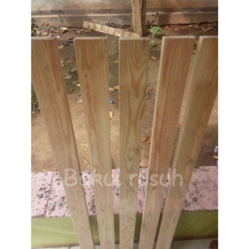 Jual kayu jati belanda serat bagus ex palet reng 5x100 cm 1 ikat 10 pcs ...