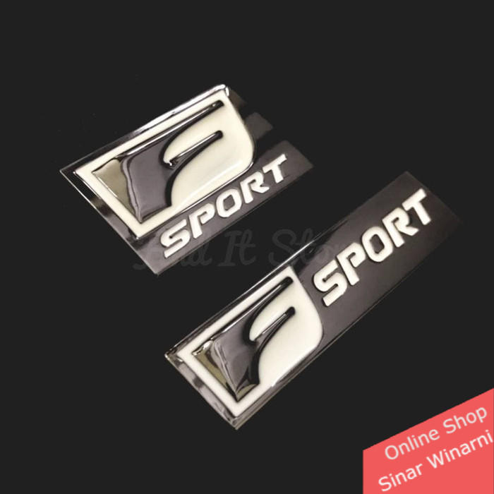 Jual Emblem 3D metal FSport badge hitam Fsport F Sport car sticker