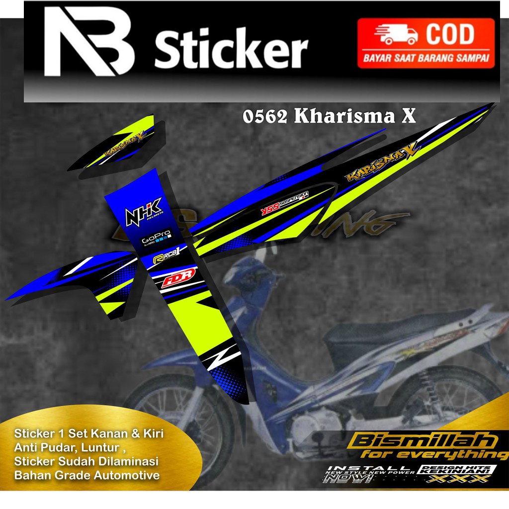 Jual Stiker Striping Lis variasi karisma x simpel desain NABILA STICKER ...