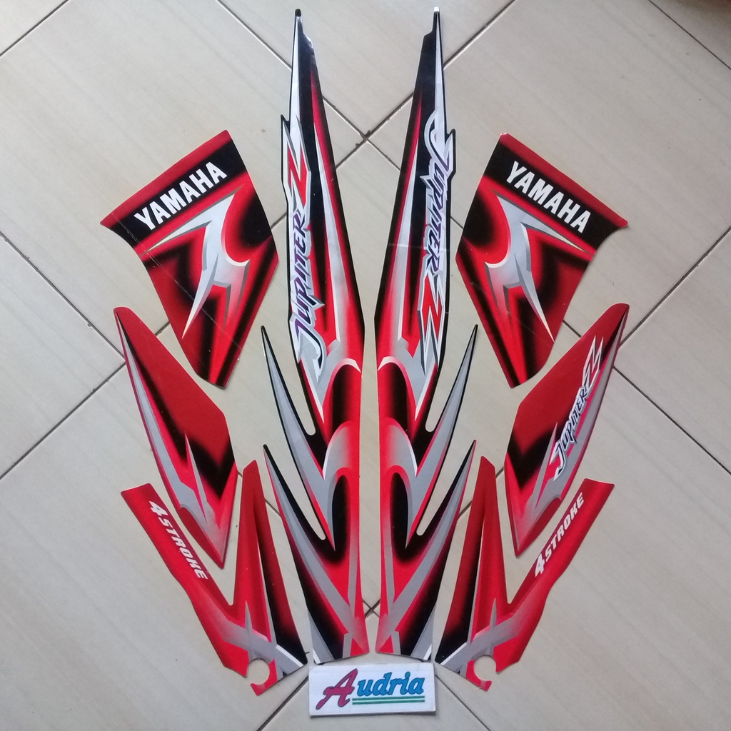 Jual Striping Stiker Motor Yamaha Jupiter Z Hitam Merah Shopee Indonesia