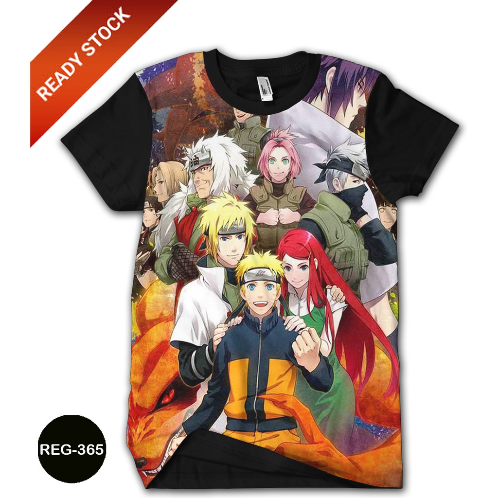 Kaos Naruto Uzumaki 3D Baju Anak Naruto Anime Serial TV Animasi #REG-365