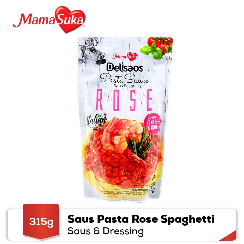 Jual MamaSuka Delisaos Saus Pasta Creamy Rose Spaghetti 315g Shopee