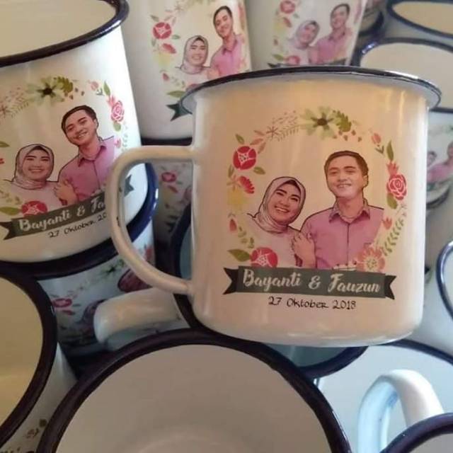 Jual Gs 60pcs Souvenir Cangkir Enamel Customcangkir Jadul Mug Jadul Shopee Indonesia 5031