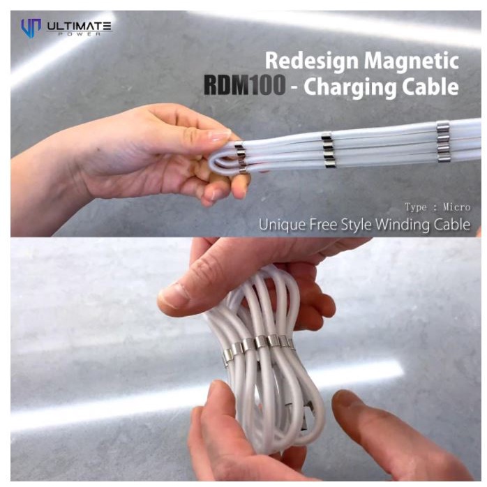Jual ULTIMATE REDESIGN MAGNETIC CABLE Self Winding MICRO USB 1M ...