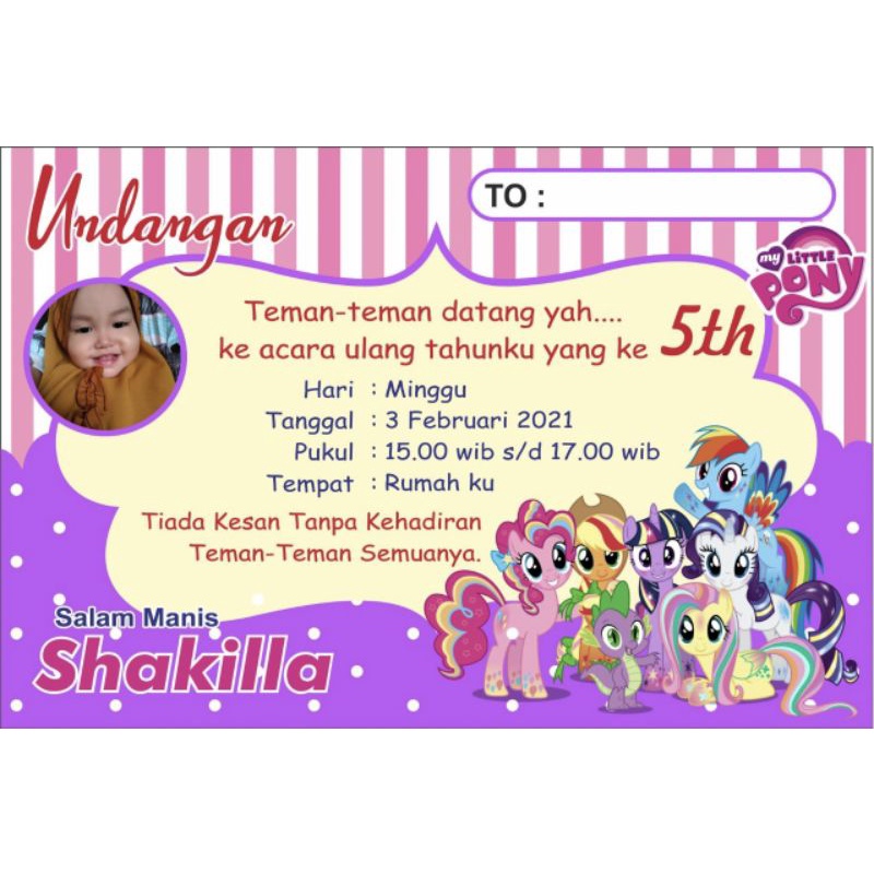 Jual UNDANGAN ULANG TAHUN ANAK PEREMPUAN CUSTOM | Shopee Indonesia