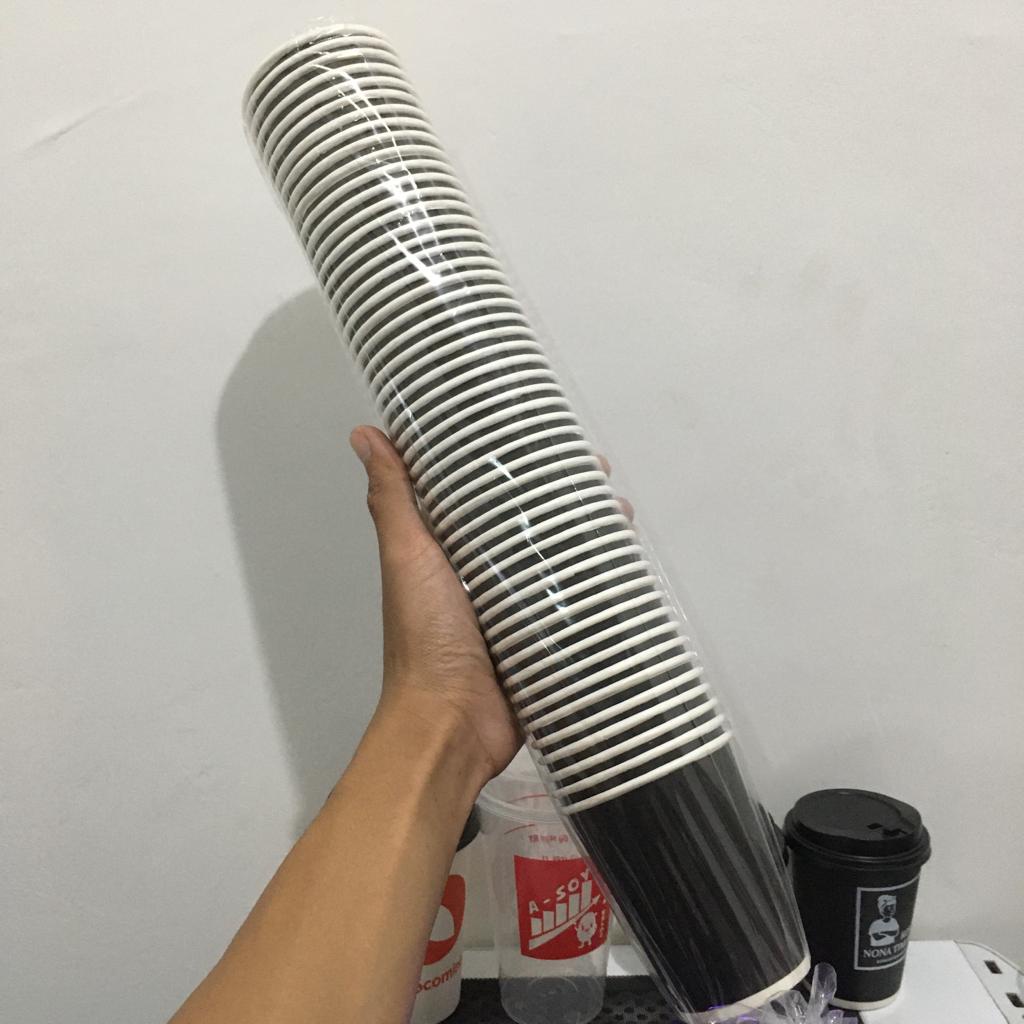 Jual PAPER CUP HITAM POLOS 8 OZ ( ISI 50/pack ) | Shopee Indonesia