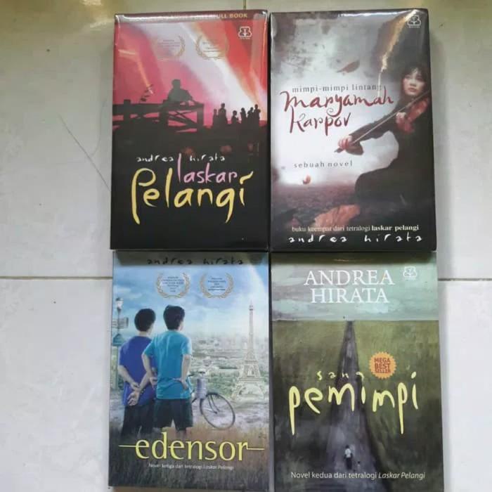 Jual Novel Andrea Hirata 4 Buku Tetralogi Laskar Pelangi Best Seller