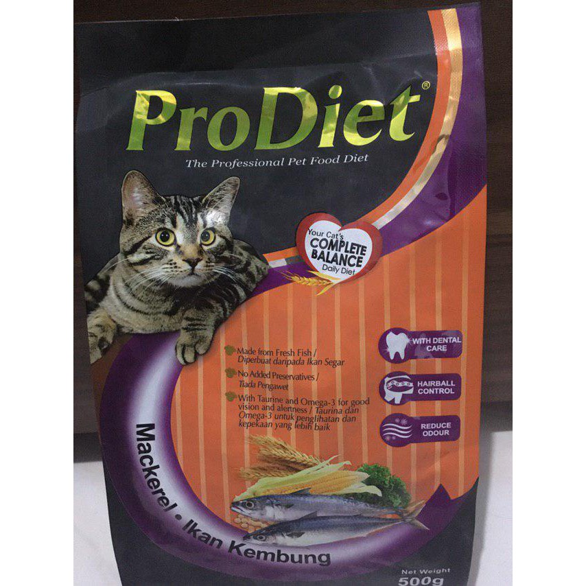 Jual ProDiet 500gram Mackarel Makanan Kucing Cat Food Pro Diet