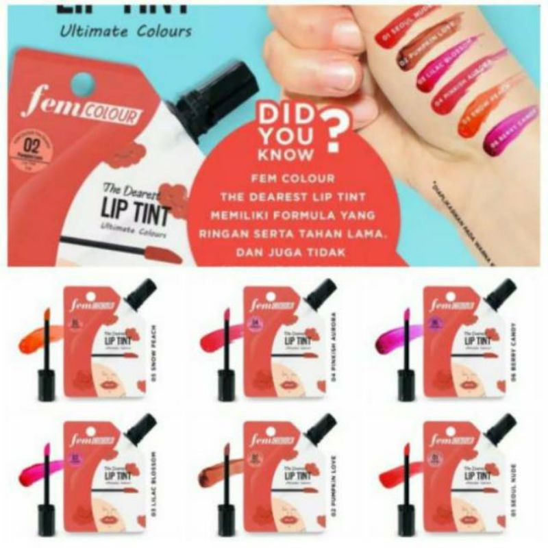 Jual Fem The Dearest Lip Tint | Shopee Indonesia