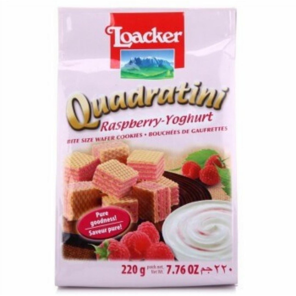 Jual Loacker Quadratini Biscuit Raspberry Yogurt 220g | Shopee Indonesia