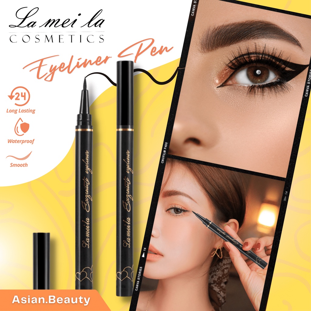 Jual AB Eyeliner Lameila Hitam Cair Tahan Lama Waterproof Pen