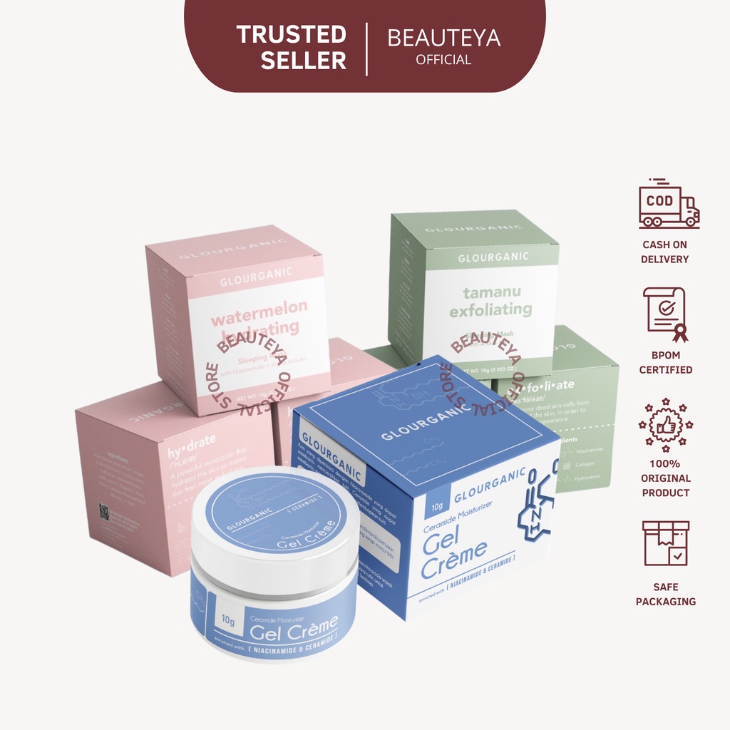 Jual EKSKLUSIF SLEEPING MASK BERKUALITAS Glourganic Sleeping Mask