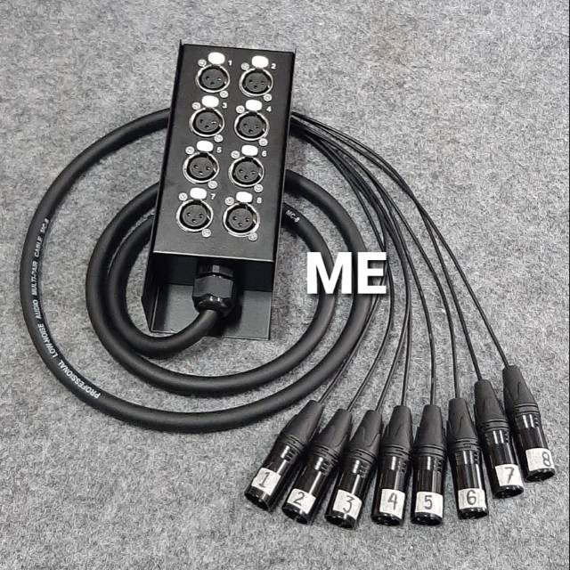 Jual Snake cable 8ch 50m kabel snake 8 ch komplit pluss box 50m