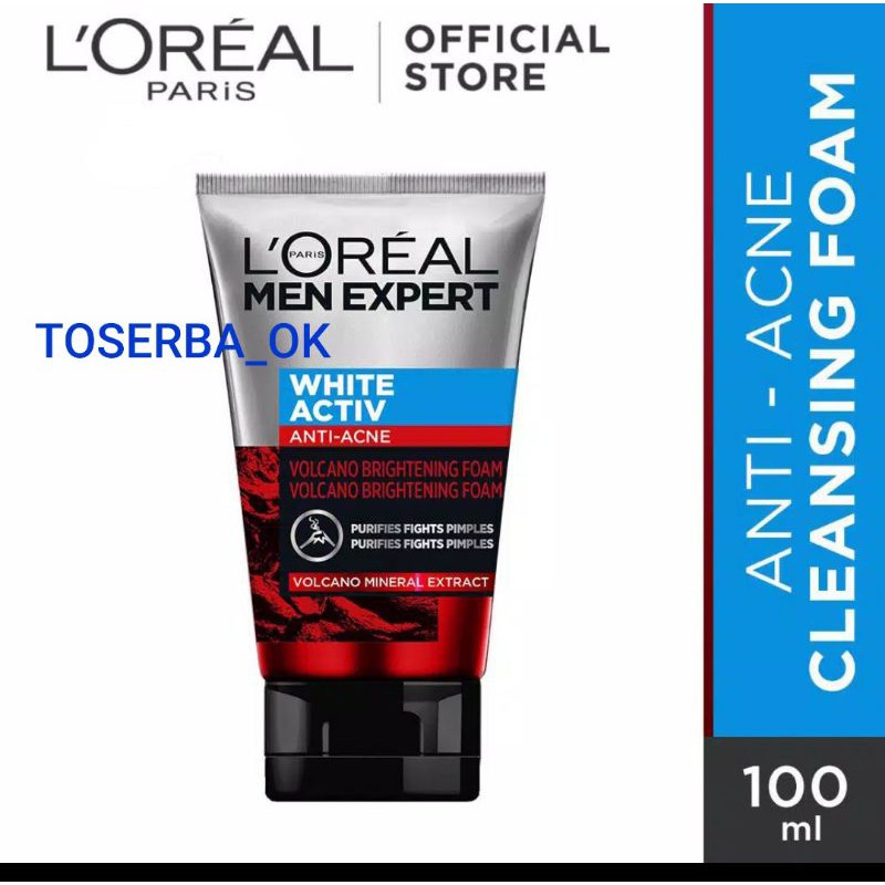 Jual Loreal Paris Men Expert White Activ Anti Acne Volcano Brightening Foam Shopee Indonesia 9306