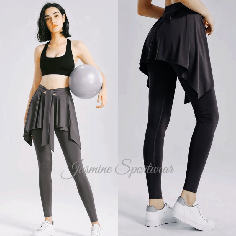 Jual TANIA Legging Skirt / Legging Rok Senam Zumba Dance Yoga Shopee