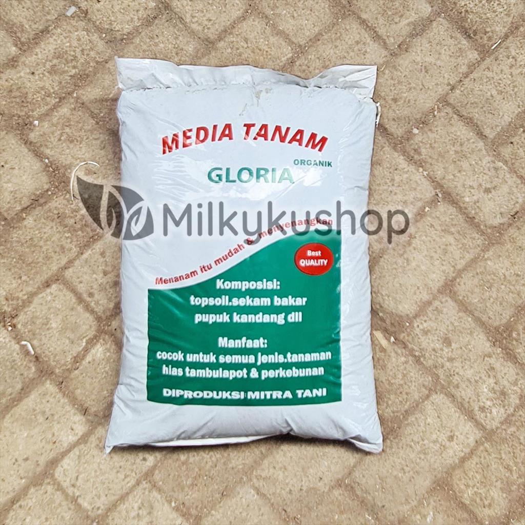 MEDIA TANAM TANAH SUBUR  GLORIA HIJAU ORGANIK TANAH KEMASAN PABRIK VIA CARGO