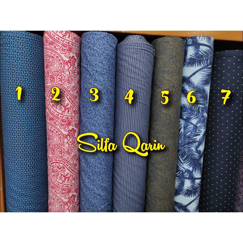 Jual Kain Katun Motif Yandet Garment Bahan Kain Kemeja Dress Harga