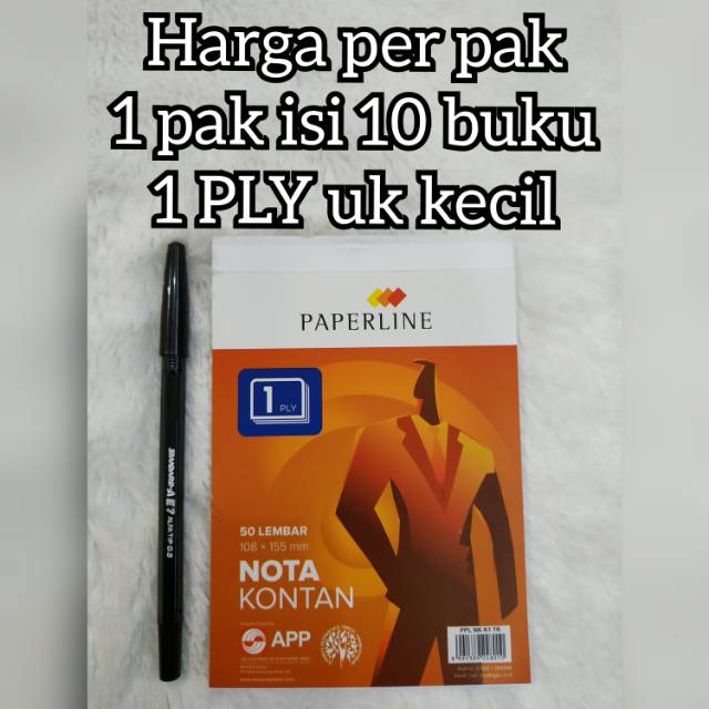 Jual Nota PPL kecil 1 ply | Nota Kontan 1 Rangkap | Nota Kontan | Nota ...