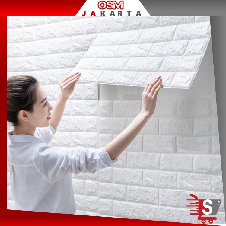 Jual Osm Jkt H Wallpaper Dinding Foam D Kecil Motif Batu Bata