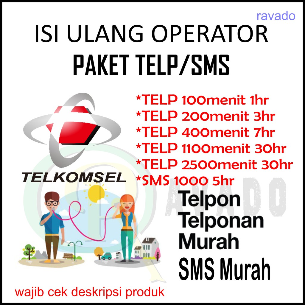Jual ISI ULANG TOP UP PAKET KUOTA BEBAS TELP NELP SMS TELKOMSEL SIMPATI