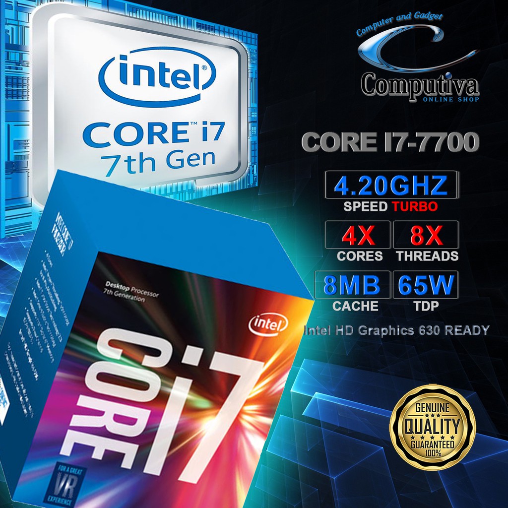 Jual INTEL CORE I7-7700 BOX (LGA 1151, 3.60-4.20GHZ, 8MB) | Shopee ...