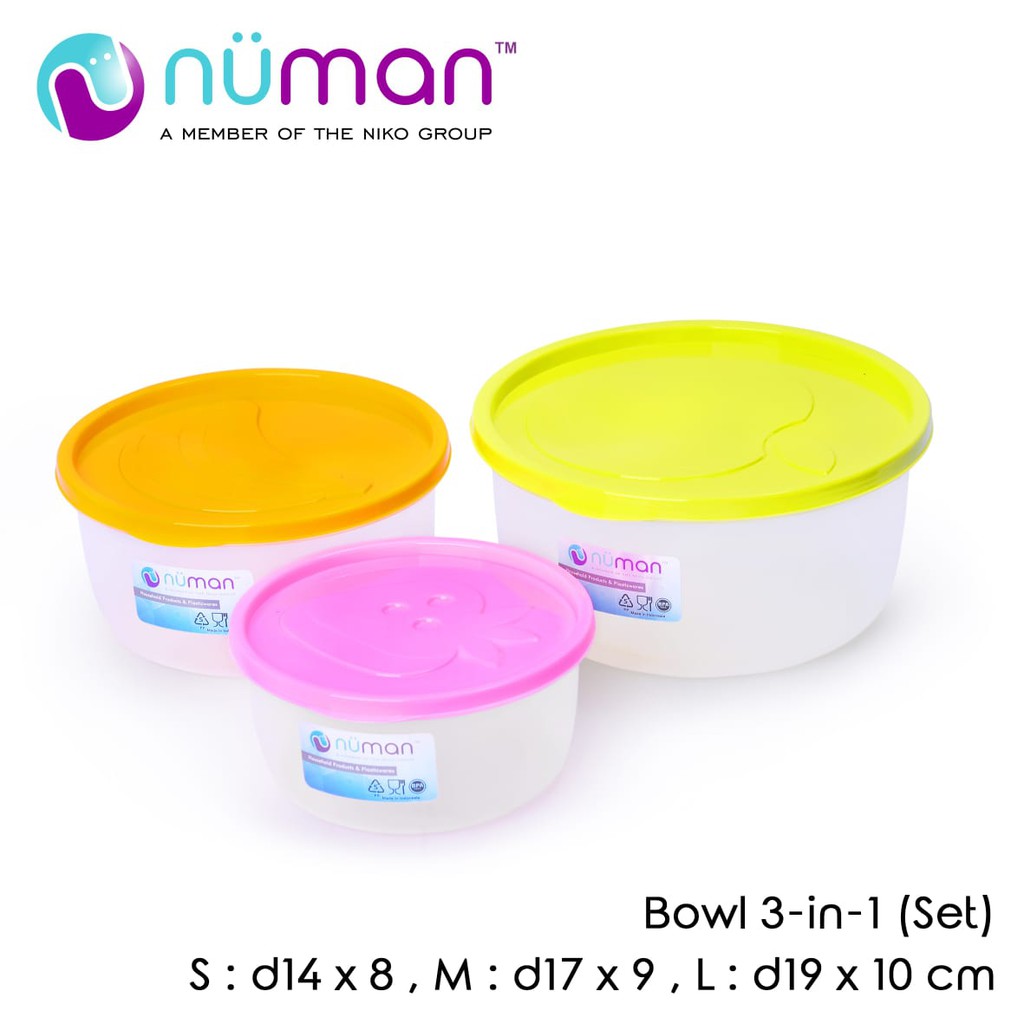 Jual Bowl 3in1 Numan ( Set ) | Shopee Indonesia