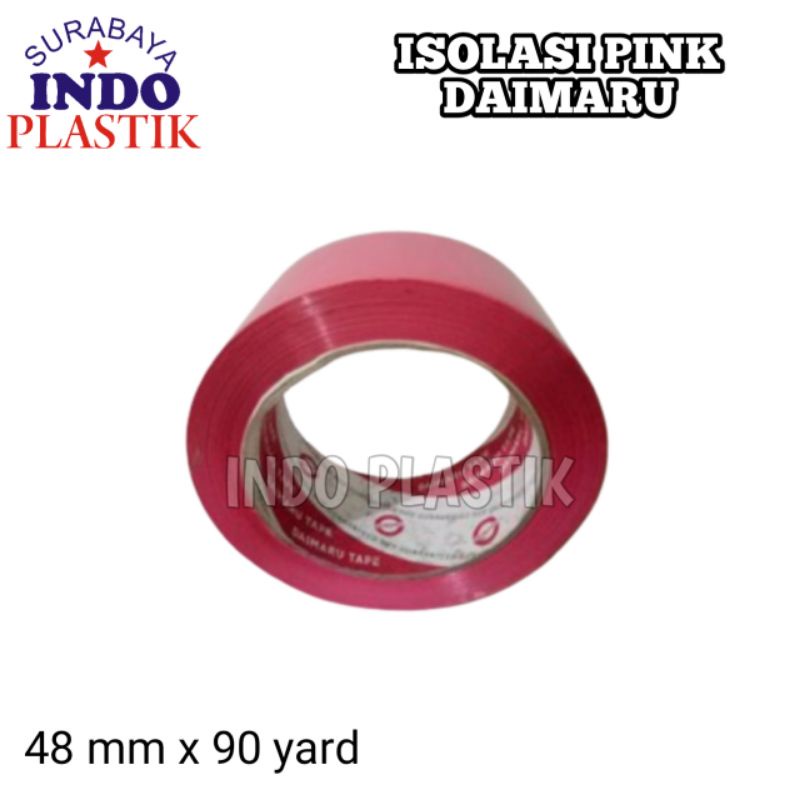 Jual Selotip Isolasi Lakban Daimaru Warna Pink Plastik Opp Meter Shopee Indonesia