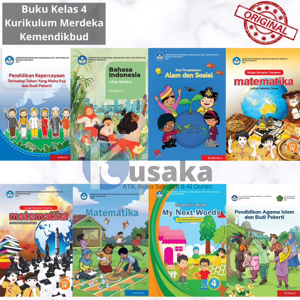 Jual Buku Paket Kelas 4 SD Pelajaran Kurikulum Merdeka / Buku Paket ...