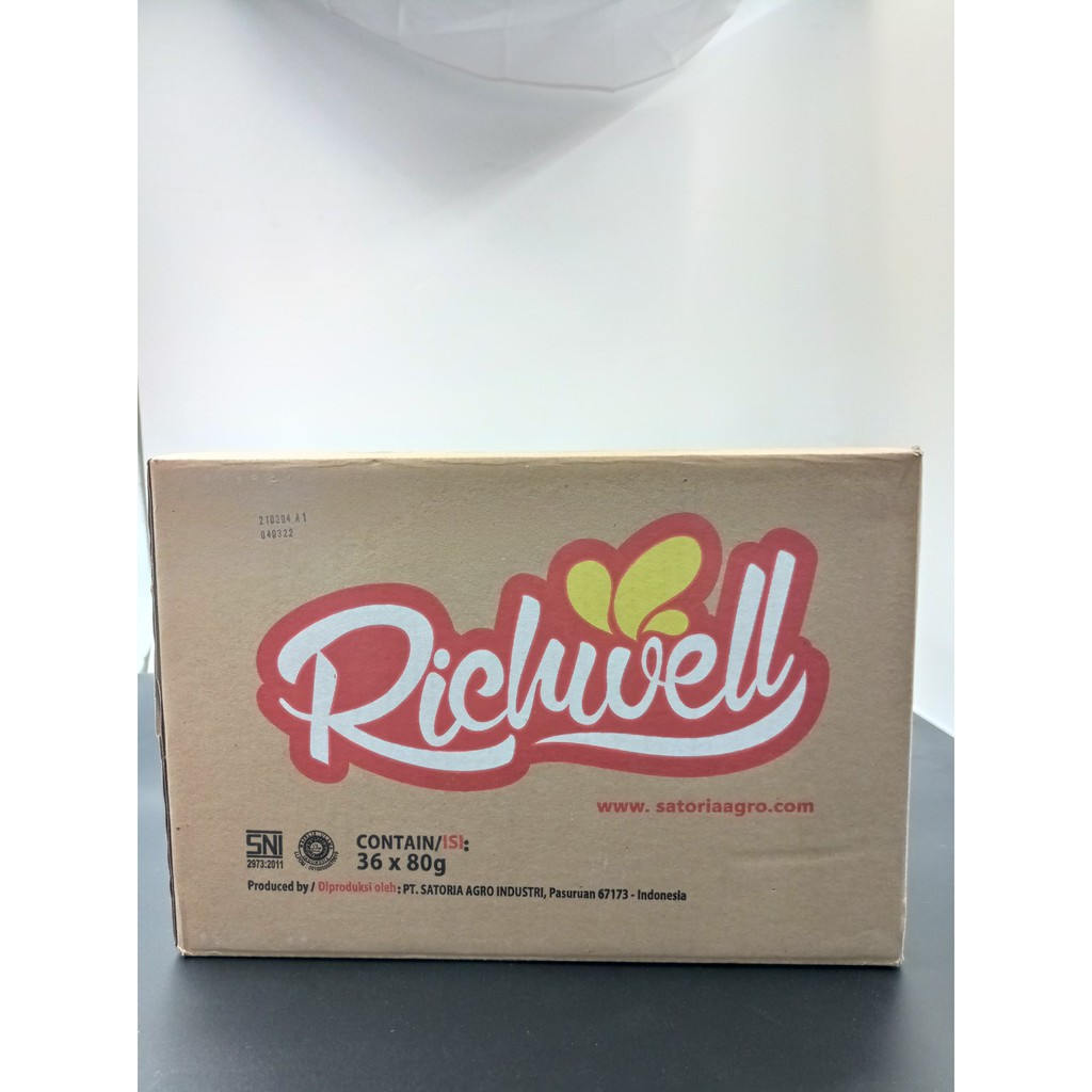 Jual Richwell Cookies Chocolate SHOWBOX 36 x 80 gr | Shopee Indonesia
