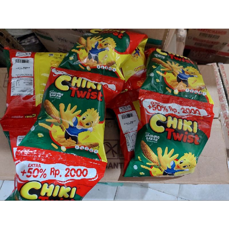 Jual Chiki Twist Baru Kemasan Lebih Besar Pengganti Cheetos 1 Renceng