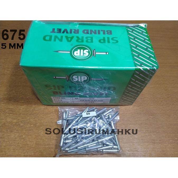 Jual 50 PCS PAKU RIVET 675 (4.8X19 mm) BLIND RIVETS RIFET RIFETS RIPET ...