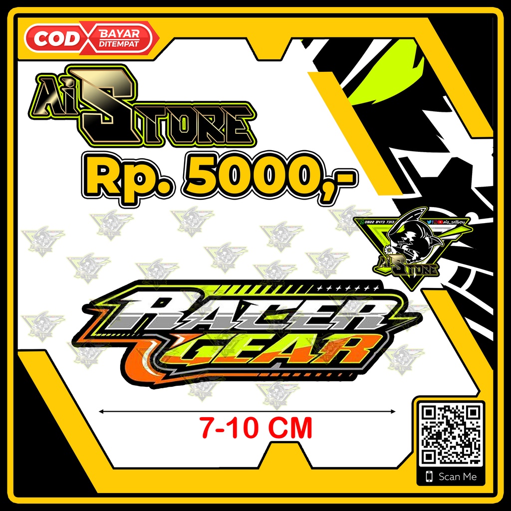 Jual Stiker Racer Gear | Shopee Indonesia