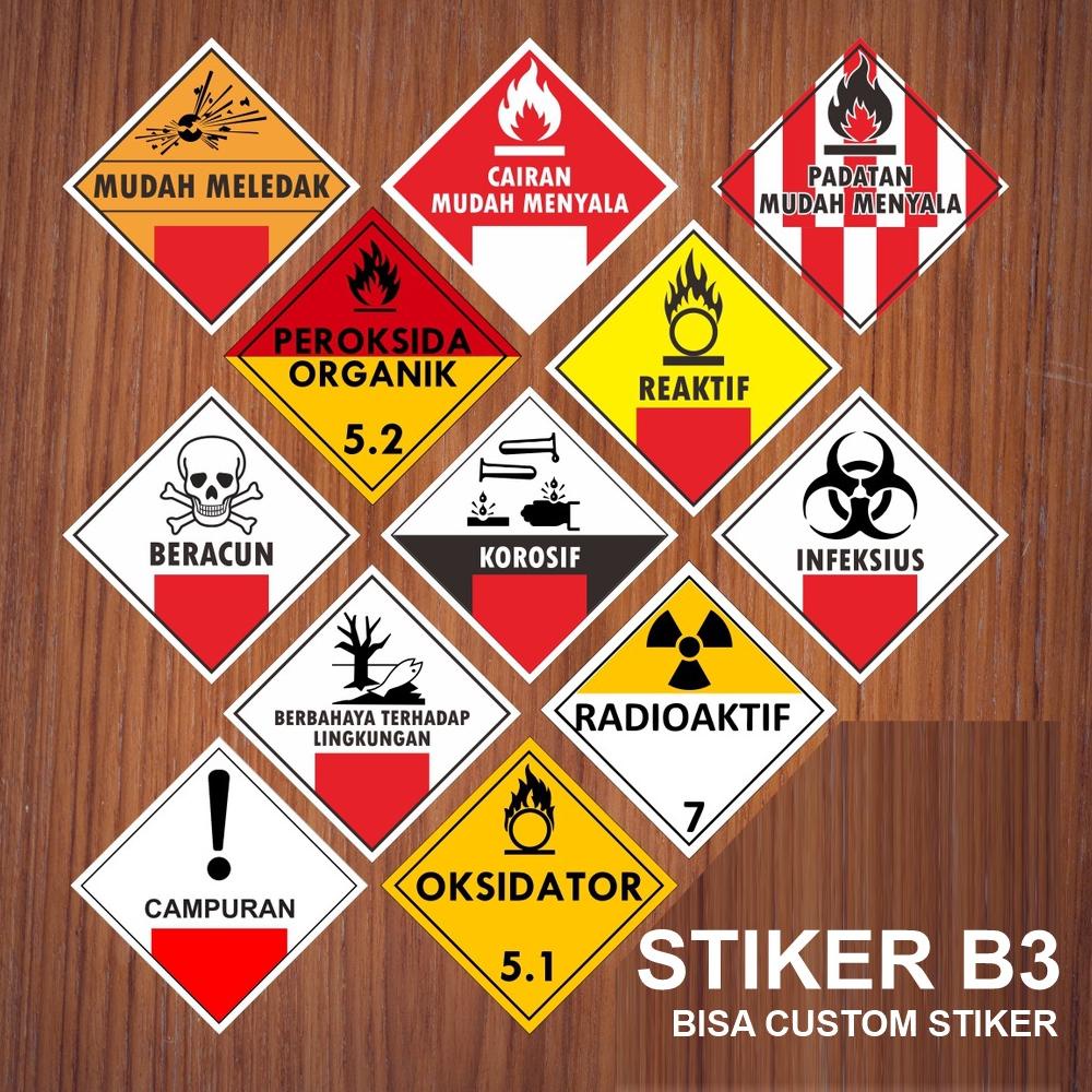 Jual Stock Terbatas Sticker Label Tanda Simbol Limbah B Stiker Bahan Berbahaya Dan Beracun