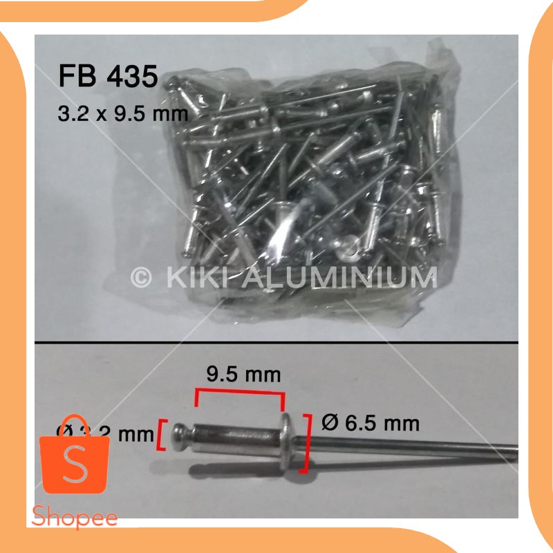 Jual Unik tools Paku Rivet / Blind Rivet - Merk: Master - FB 435 / 100 ...