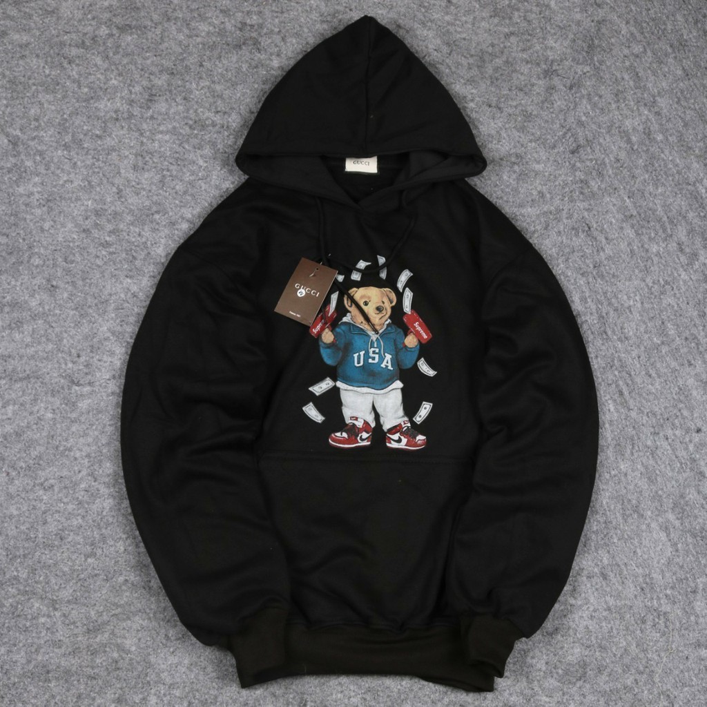 Jual Hoodie Gucci Bear Fulltag Label Pria Wanita Shopee Indonesia