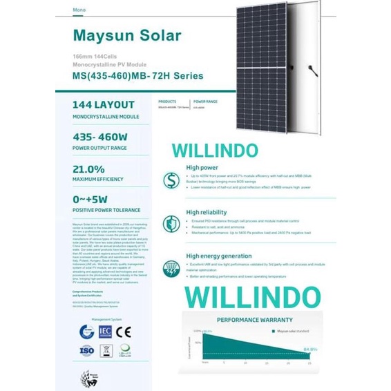 Jual Solar Panel 450Wp Mono Crsytalline Panel Surya 450W Mono | Shopee ...