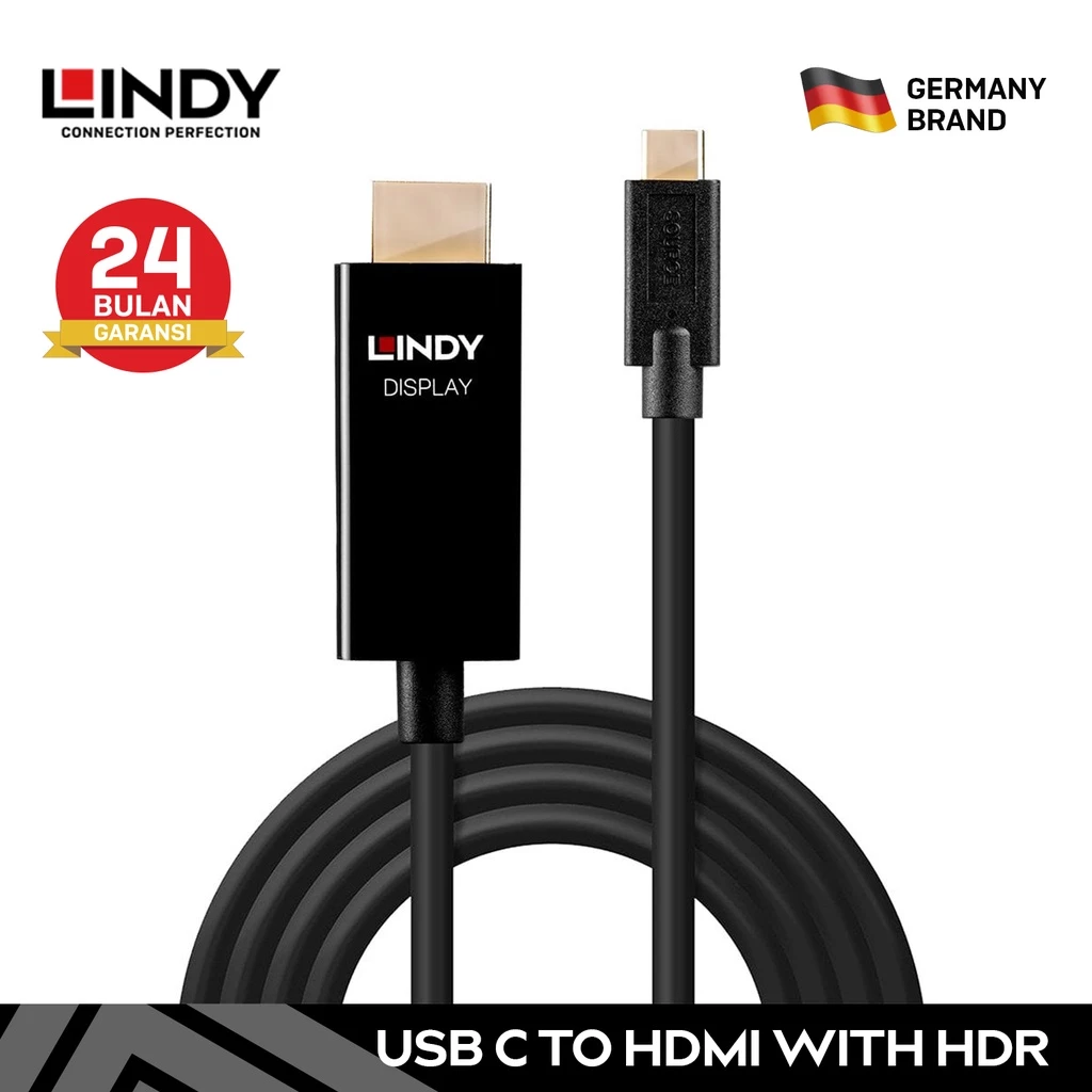 LINDY Kabel Type C Usb to HDMI 4K 60Hz Adapter Cable 2M 3M 43292 43293