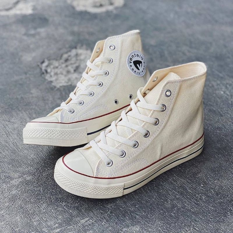 Jual Sepatu Ventela 70s Cream High Low Original 100% (LIS HITAM