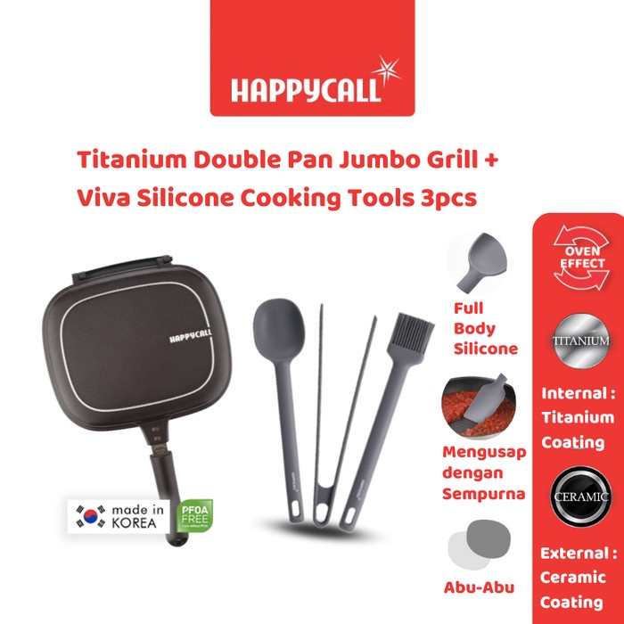 Jual Happycall Masak di Rumah 2 Pcs Set (Double Pan & Cooking Tools 3P ...