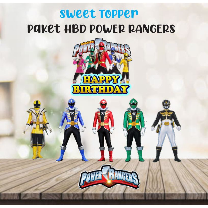 Jual Topper Power Rangers paket HBD utk hiasan cake | Shopee Indonesia