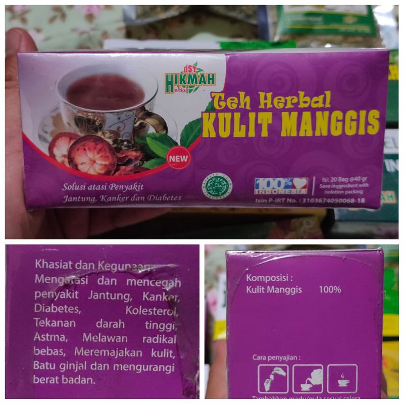 Jual Teh Herbal Kulit Manggis Teh Celup Herbal Kulit Manggis Shopee