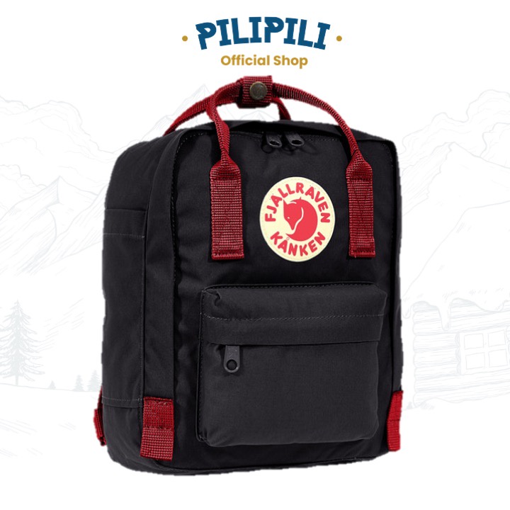 Jual Fjallraven Kanken Mini Black Ox Red Shopee Indonesia