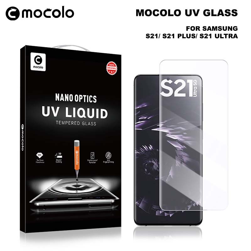 Mocolo UV Tempered Glass Samsung Galaxy S21 Plus Ultra 3D Full Screen  Protector Anti Gores