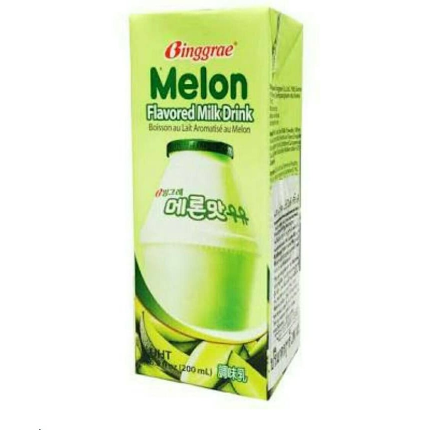 Jual Binggrae Melon flavored milk drink 200 ML. rasa melon Shopee