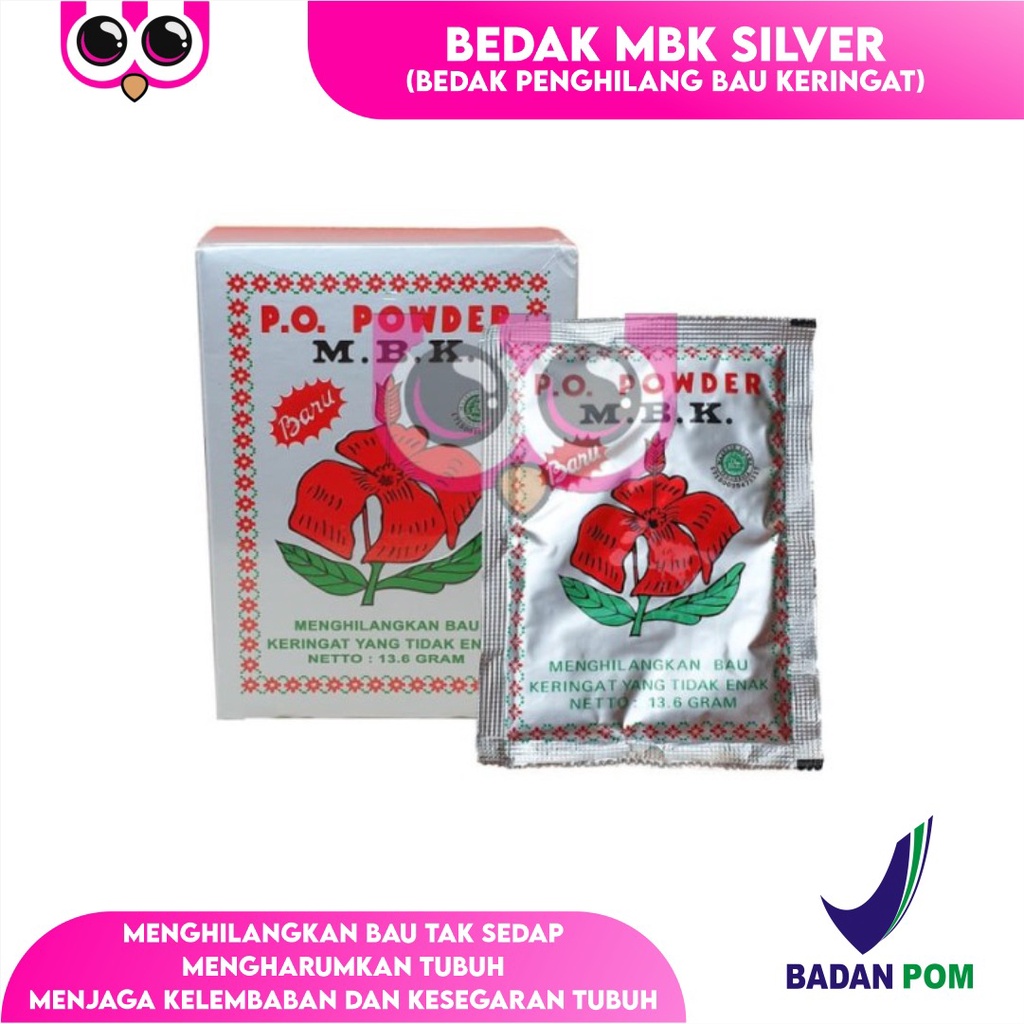 Jual [ Mbk Silver ] 1 Pcs Bedak Mbk Silver Penghilang Bau Badan