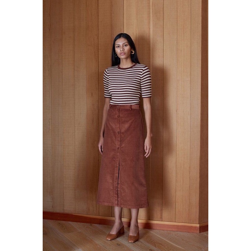 MIDI SKIRT CORDUROY rok corduroy midi rok midi