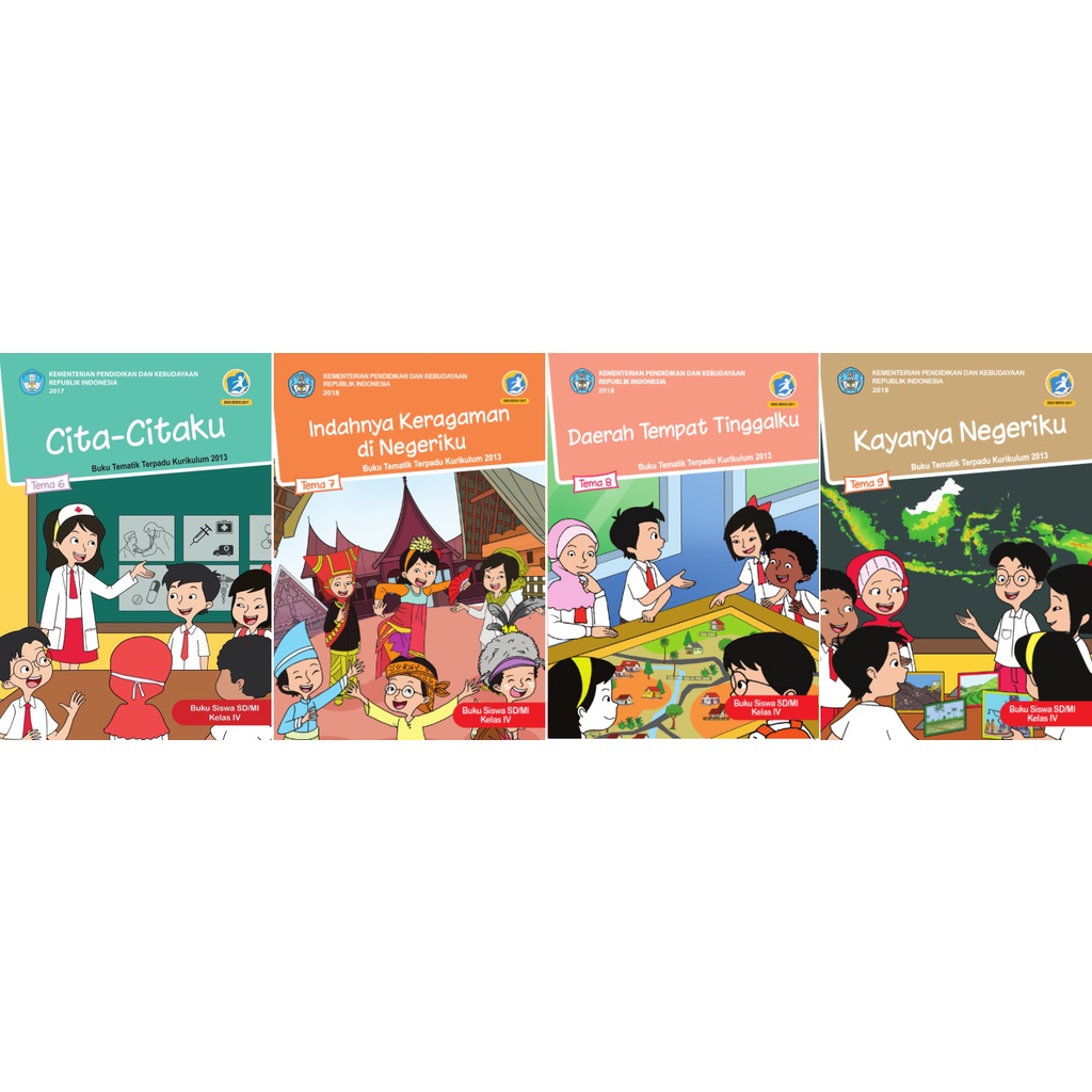 Jual Paket Buku Tematik SD Kelas 4 Semester 2 Tema 6 - 9 | Shopee Indonesia