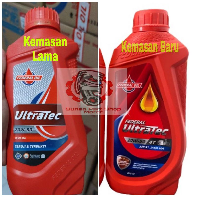 Jual Oli Mesin Motor Federal Ultratec 800ml Sae 20w 50 Dijamin Original