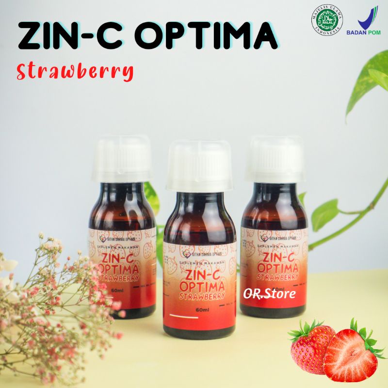 Jual ZinC Optima Rasa Strawberry / Zinc / Vitamin C / Meningkatkan Daya Tahan Tubuh Shopee